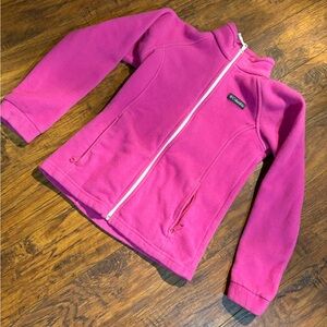 Columbia girls size 10/12 fleece zip up jacket